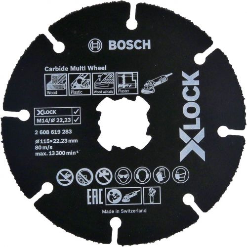  Bosch Professional 2608619283 Cutting Disc for Wood and Plastics X-Lock, Diameter 115 mm, Bore Diameter 22.23 mm, Thickness 1.6 mm