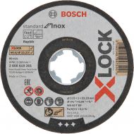 Bosch Professional 2608619266 Pack of 10 Straight Cutting Disc Standard (for INOX, X-Lock, Diameter 115 mm, Bore Diameter 22.23 mm, Thickness 1 mm)