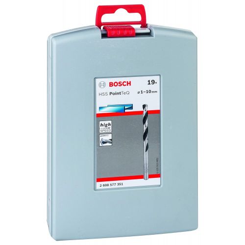  Bosch Professional 2608577351 19-Piece PointTeQ HSS Twist Bit Set (for Metal, ProBox, Drill Driver Accessories), 1,0?10,0 mm