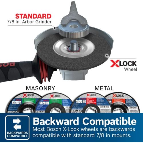  BOSCH TCWX1S500 5 In. x .045 In. X-LOCK Arbor Type 1A (ISO 41) 60 Grit Fast Metal/Stainless Cutting Abrasive Wheel