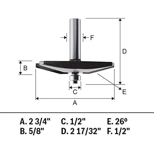  Bosch 85637MC 2-3/4 In. x 5/8 In. Carbide-Tipped Traditional Raised Panel Router Bit