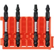 BOSCH CCSDEV2504 4Piece Phillips, Square & Torx 2.5 In. Double-Ended Bits with Clip for Custom Case System