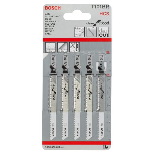  Bosch 2608630014 Jigsaw BladeT 101 BR (5 Piece)