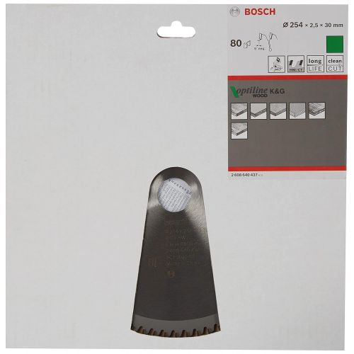  Bosch 2608640437 OPWOB 10 x 30mm 80T Circular saw blade Top Precision