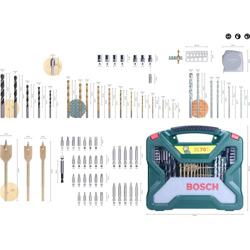  Bosch 2607019329 Titanium-SetX-Line (70 Piece)