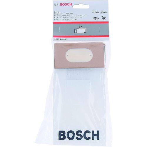  Bosch 2605411067 Dust Bag for Belt, Random Orbit, Orbital Sanders and Universal Routers - 3 piece