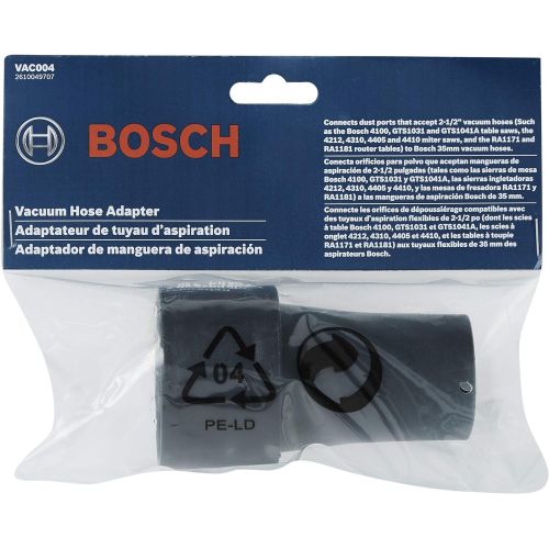  Bosch VAC004 2-1/2 Inch Hose to 35mm Dust Hose Port Adapter