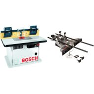 Bosch Cabinet Style Router Table RA1171 & Deluxe Router Edge Guide with Dust Extraction Hood & Vacuum Hose Adapter RA1054
