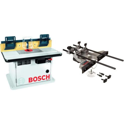  Bosch Cabinet Style Router Table RA1171 & Deluxe Router Edge Guide with Dust Extraction Hood & Vacuum Hose Adapter RA1054