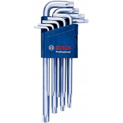  Bosch Professional 1600A01TH4 9-Piece Set Torx Allen Key Set Blue