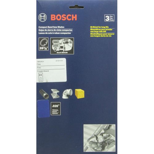  BOSCH CBS2824 28-7/8-Inch X 24-Tpi Fine Cutting Portable Band Saw Blade, 3-Pack
