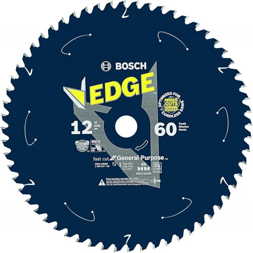  Bosch CBCL1260M 12 In. 60 Tooth Edge Cordless Circular Saw Blade for General Purpose