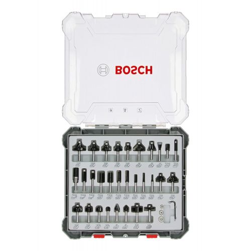  Bosch Professional 2607017474 30-Piece Set Wood Router Bit Set for 6mm Shank Router
