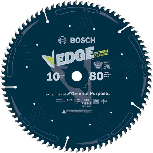  BOSCH DCB1080 Daredevil10-Inch 80-Tooth Extra-Fine Finish for Melamine and Finished Plywood Circular Saw Blade,Blue