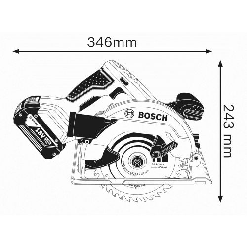  Bosch GKS 18V-57 Professional Cordless Circular Saw The battery-powered all-rounder for all robust sawing jobs (Bare Tool)