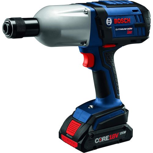  BOSCH HTH182-B25 18V High Torque Impact Wrench w/ 7/16 Hex w/ (2) 4.0 Ah CORE Compact Batteries