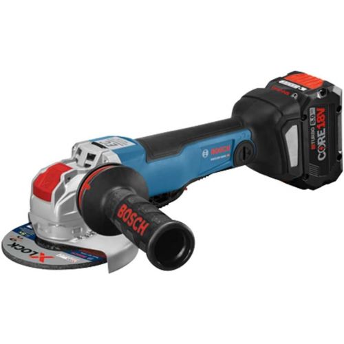  Bosch GWX18V-50PCB14 18V X-LOCK Brushless Connected-Ready 4-1/2 In. ? 5 In. Angle Grinder Kit with (1) CORE18V 8.0 Ah Performance Battery