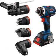 Bosch GSR18V-535FCB15 18V EC Brushless Connected-Ready Flexiclick 5-In-1 Drill/Driver System and (1) GFA18-H SDS-plus Rotary Hammer Attachment with Side Handle