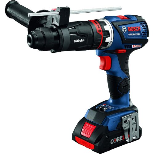  Bosch GSR18V-535FCB15 18V EC Brushless Connected-Ready Flexiclick 5-In-1 Drill/Driver System and (1) GFA18-H SDS-plus Rotary Hammer Attachment with Side Handle