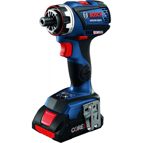  Bosch GSR18V-535FCB15 18V EC Brushless Connected-Ready Flexiclick 5-In-1 Drill/Driver System and (1) GFA18-H SDS-plus Rotary Hammer Attachment with Side Handle