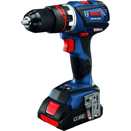  Bosch GSR18V-535FCB15 18V EC Brushless Connected-Ready Flexiclick 5-In-1 Drill/Driver System and (1) GFA18-H SDS-plus Rotary Hammer Attachment with Side Handle