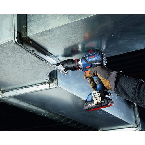  Bosch GSR18V-535FCB15 18V EC Brushless Connected-Ready Flexiclick 5-In-1 Drill/Driver System and (1) GFA18-H SDS-plus Rotary Hammer Attachment with Side Handle