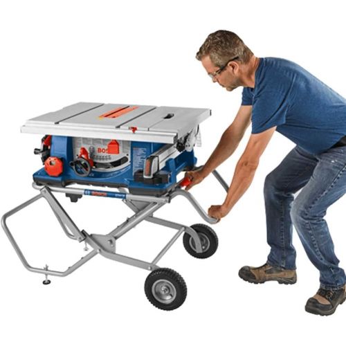  BOSCH 10 In. Worksite Table Saw with Gravity-Rise Wheeled Stand 4100XC-10