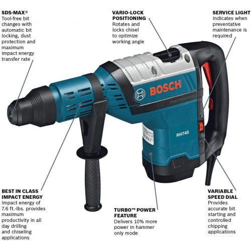  [아마존베스트]Bosch RH745 1-3/4-Inch SDS-Max Rotary Hammer