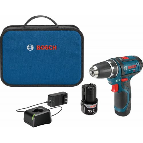  [아마존베스트]Bosch Power Tools Drill Kit - PS31-2A - 12V, 3/8 Inch, Two Speed Driver, Cordless Drill Set - Includes Two Lithium Ion Batteries, 12V Charger, Screwdriver Bits & Soft Carrying Bag,