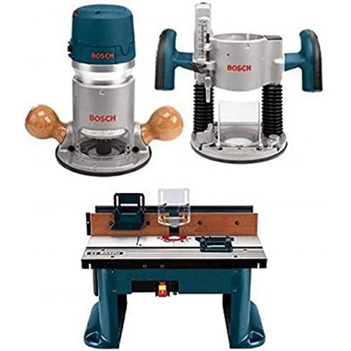  [아마존베스트]Bosch Router Power Tools 1617EVSPK - 12 Amp 2-1/4-Horsepower Plunge and Fixed Base Variable Speed Router with Benchtop Router Table