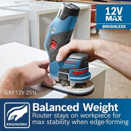  [아마존베스트]Bosch 12V Max EC Brushless Palm Edge Router (Bare Tool) GKF12V-25N