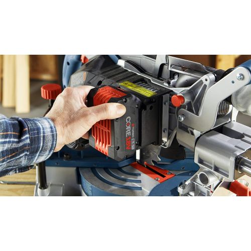  [아마존베스트]Bosch GCM18V-08N14 18V 8-1/2 In. Single-Bevel Slide Miter Saw Kit with (1) CORE18V 8.0 Ah Performance Battery