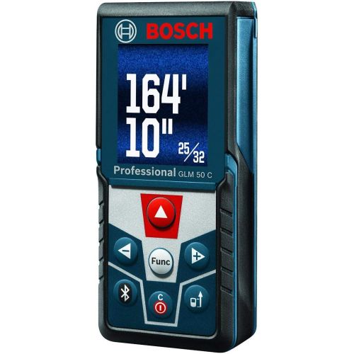  [아마존베스트]Bosch Blaze GLM 50 C Bluetooth Enabled 165’ Laser Distance Measure with Color Backlit Display