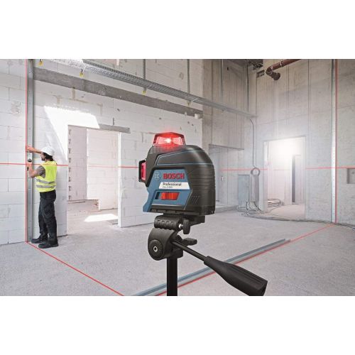  Bosch GLL3-300 200ft Red 360-Degree Laser Level Self-Leveling with Visimax Technology, Fine Adjustment Mount and Hard Carrying Case