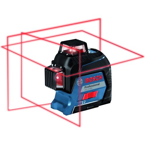  Bosch GLL3-300 200ft Red 360-Degree Laser Level Self-Leveling with Visimax Technology, Fine Adjustment Mount and Hard Carrying Case