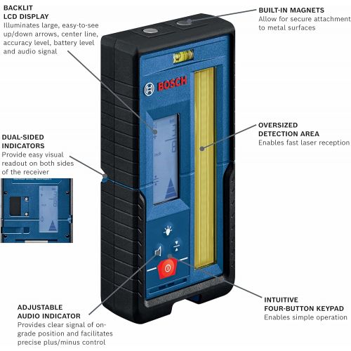  Bosch LR20 1,000 Ft. Rotary Laser Receiver