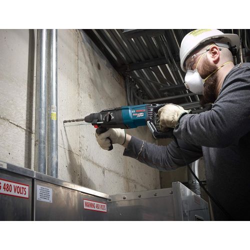  Bosch 11255VSR Bulldog Xtreme - 8 Amp 1 Inch Corded Variable Speed Sds-Plus Concrete/Masonry Rotary Hammer Power Drill with Carrying Case & HCK005 5-Piece S4L SDS-plus Rotary Hamme