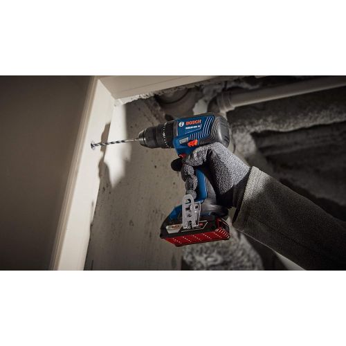  BOSCH GSB18V-490B12 18V EC Brushless 1/2 In. Hammer Drill/Driver Kit with (1) 2.0 Ah SlimPack Battery