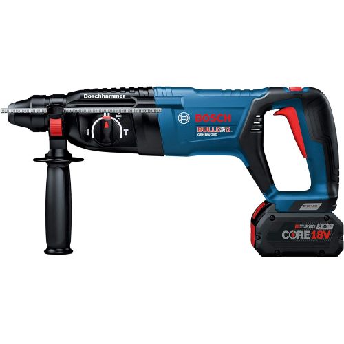  BOSCH GBH18V-26DK24 18V EC Brushless SDS-plus Bulldog 1 In. Rotary Hammer Kit with (2) CORE18V 8.0 Ah Performance Batteries