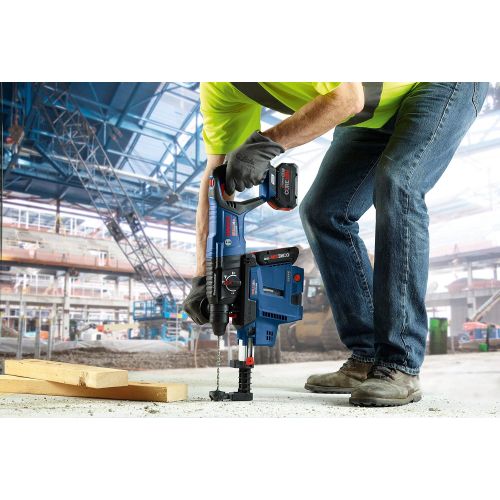  BOSCH GBH18V-26DK24 18V EC Brushless SDS-plus Bulldog 1 In. Rotary Hammer Kit with (2) CORE18V 8.0 Ah Performance Batteries