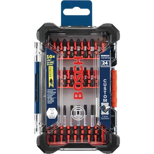  Bosch PS31-2A 12V Max 3/8 Drill/Driver and 24 Piece Impact Tough Screwdriving Custom Case System Set SDMS24