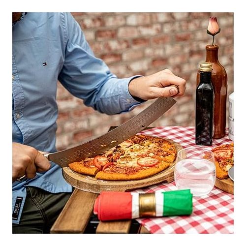 BOSKA Stainless Steel Cheese Knife - For All Types of Cheese Pizza - Multi-Functional Cheese Slicer - Handheld Slicer - Silver Non-Stick Oak Wood - Dishwasher Safe - For Kitchen Cooking