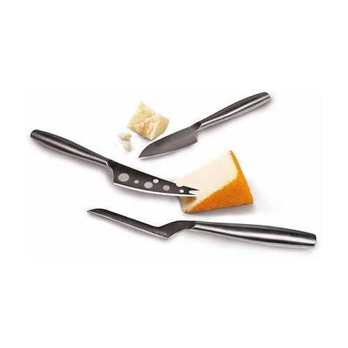  Boska Stainless Steel Cheese 3 Knife Set - Copenhagen For All Types of Cheese - Multi-Functional Cheese Slicer