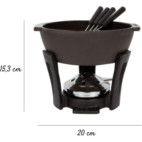  Boska Cheese Fondue Set Party Pro / Dinner for Two / 900 ml / Cast Iron / Black / 200 x 180 x 60 mm