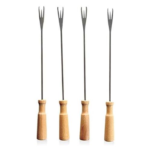  [아마존베스트]Boska Cheese Fondue Forks Kitchen Tool Fondue Forks, European Oak/Stainless Steel, 26.3cm, 320116