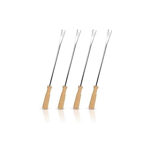  [아마존베스트]Boska Cheese Fondue Forks Kitchen Tool Fondue Forks, European Oak/Stainless Steel, 26.3cm, 320116