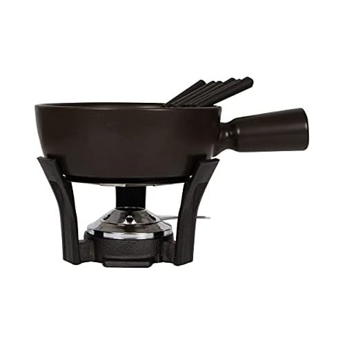  [아마존베스트]BOSKA Nero Zwart Kaasfondue Set 1 l 29.4 x 22.3 x 18.5 cm