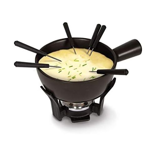  [아마존베스트]BOSKA Nero Zwart Kaasfondue Set 1 l 29.4 x 22.3 x 18.5 cm