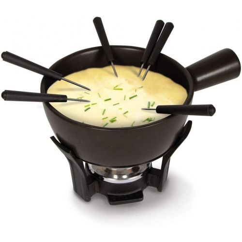  [아마존베스트]BOSKA Nero Zwart Kaasfondue Set 1 l 29.4 x 22.3 x 18.5 cm