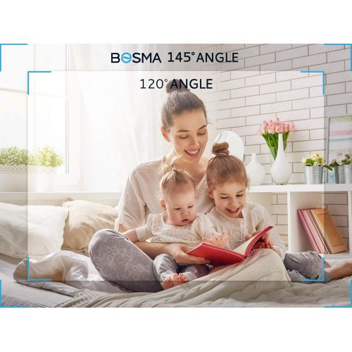  BOSMA Baby Monitor, Smart WiFi Baby Camera 1080P HD with 2-Way Audio, Night Vision, Sound Alerts, Motion Detection, Cloud Service Available for ElderPet, Compatible with iOSAndro